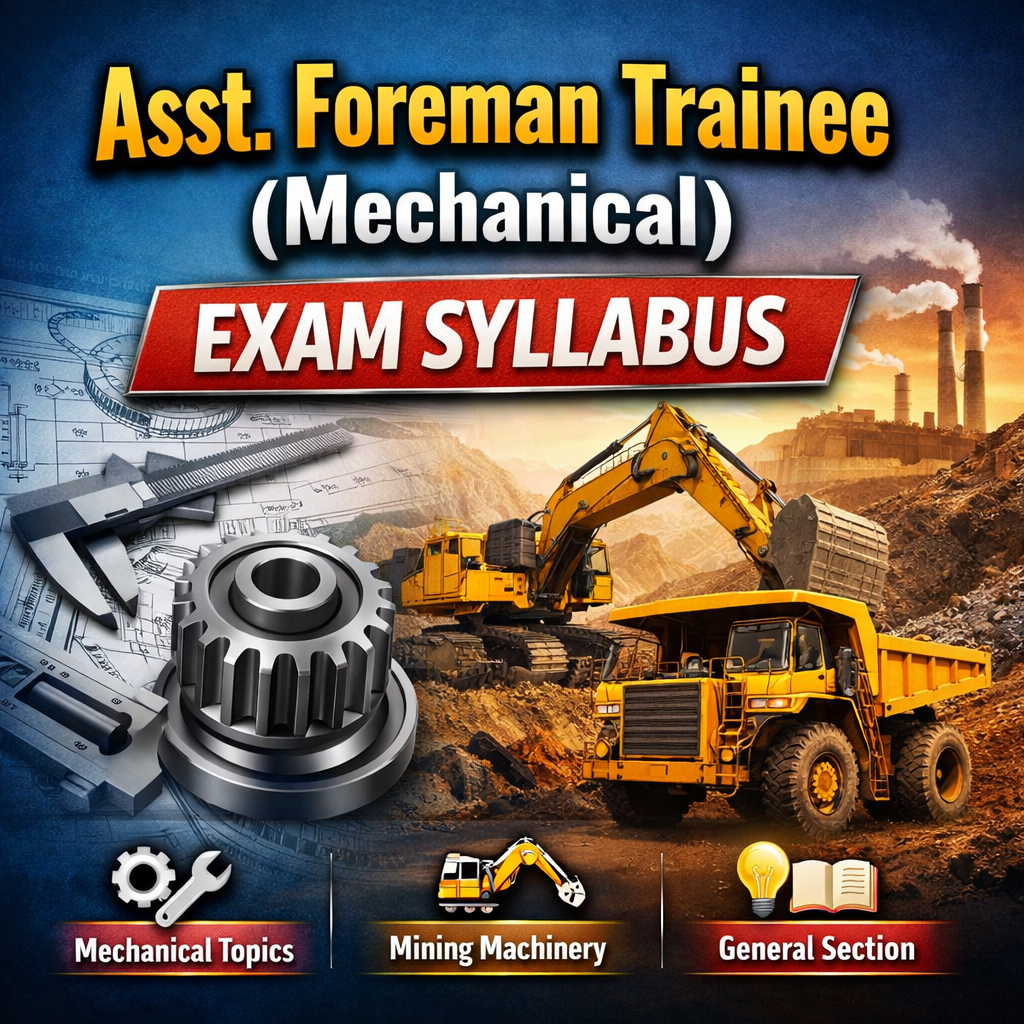 secl-exam-syllabus-for-asst-foreman-trainee-mechanical