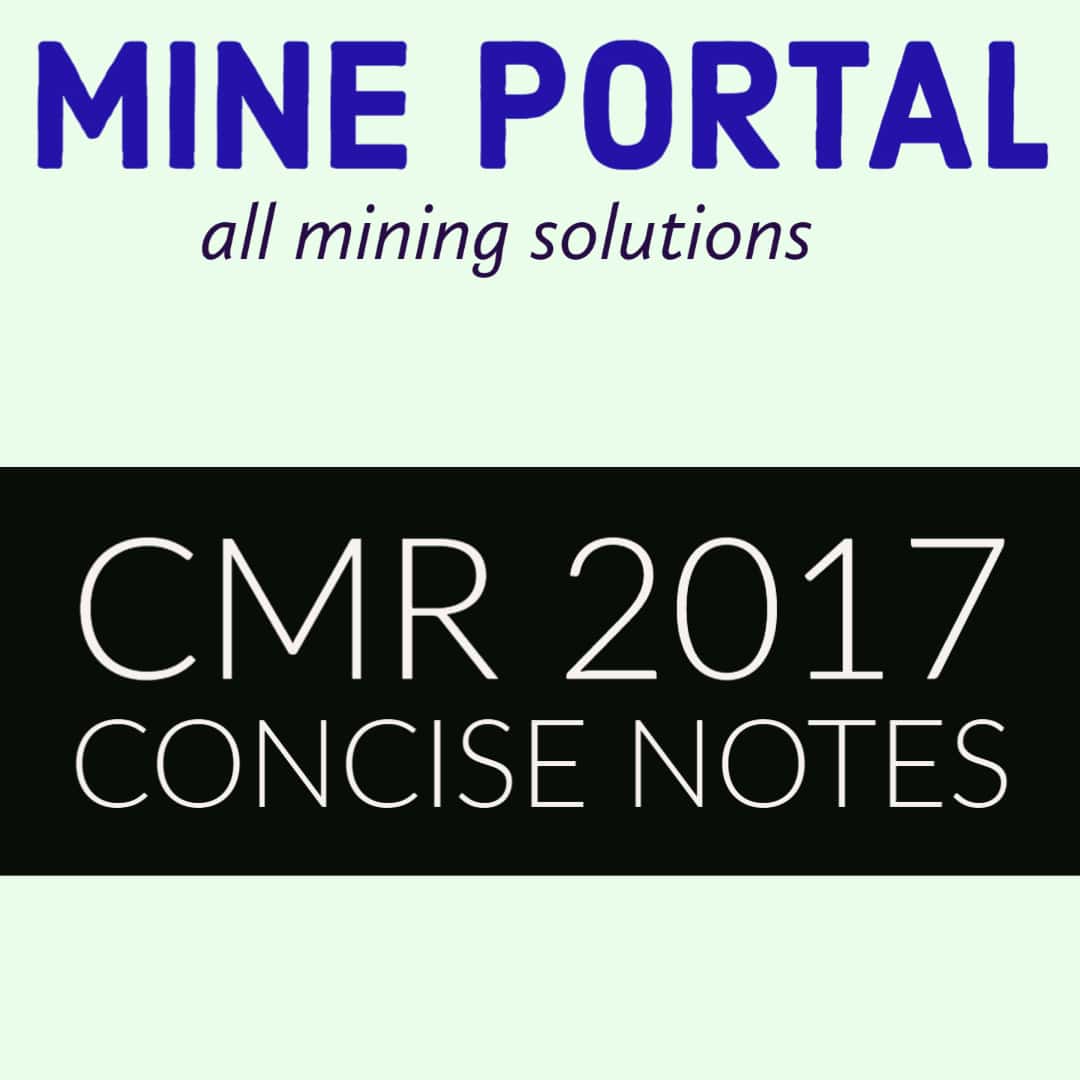 CMR-2017 NOTES ON EXPLOSIVE AND SHOTFIRING CHAPTER
