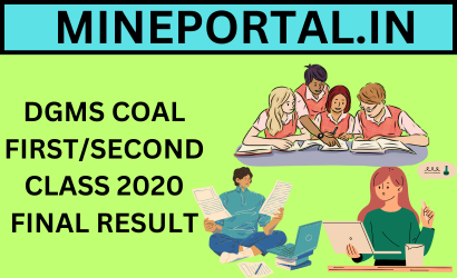 DGMS COAL FIRST/SECOND CLASS 2020 FINAL RESULT