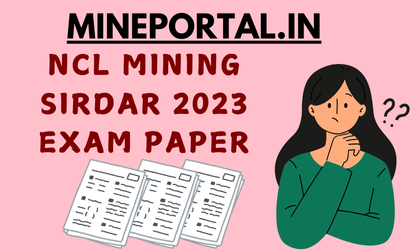 NCL MINING SIRDAR 2023 EXAM PAPER