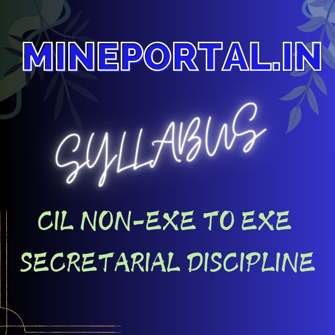 CIL NON-EXE TO EXE SECRETARIAL DISCIPLINE SYLLABUS