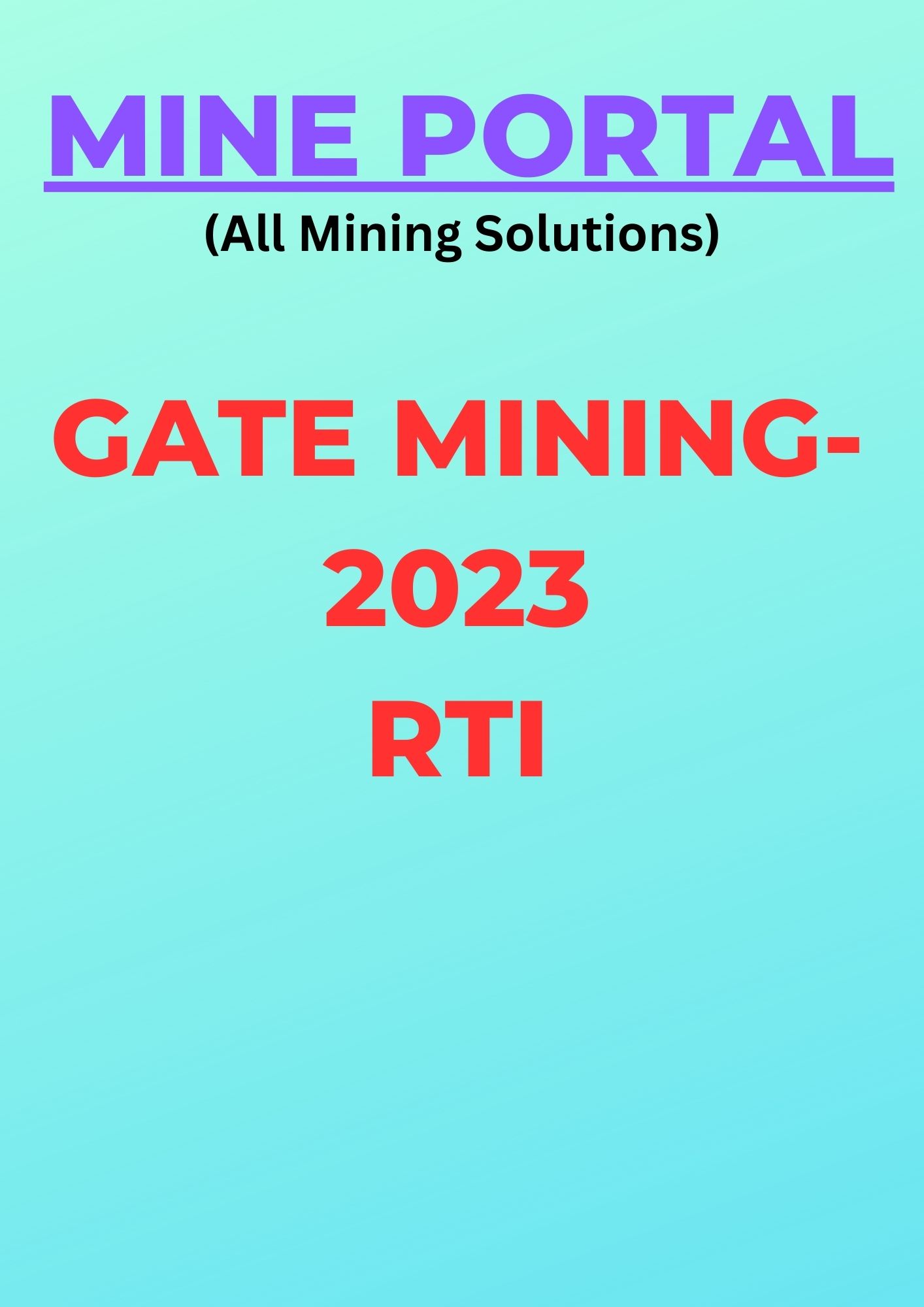 GATE MINING 2023 QUALIFIED CATEGORYWISE