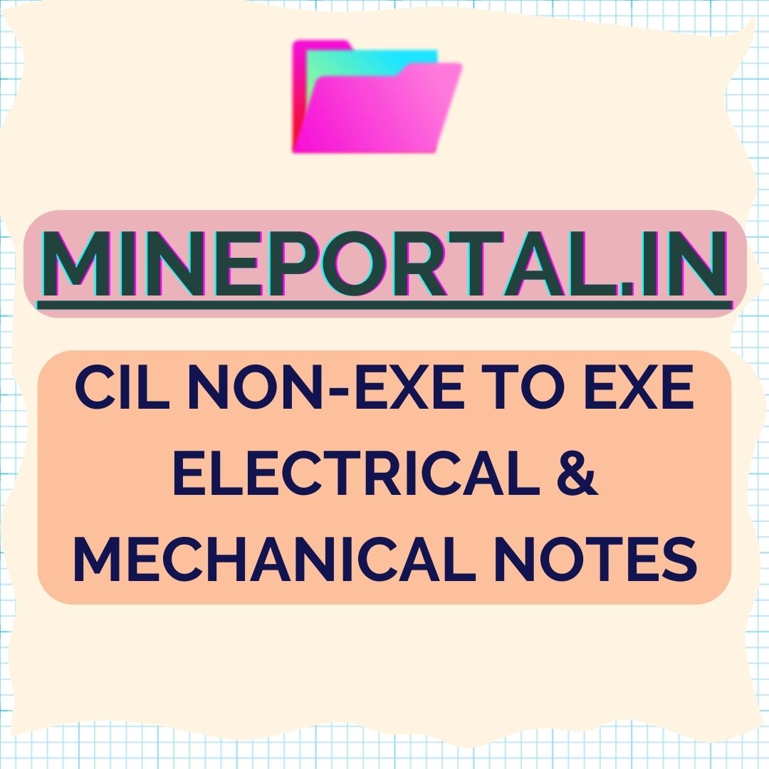 CIL NON-EXE TO EXE ELECTRICAL & MECHANICAL NOTES