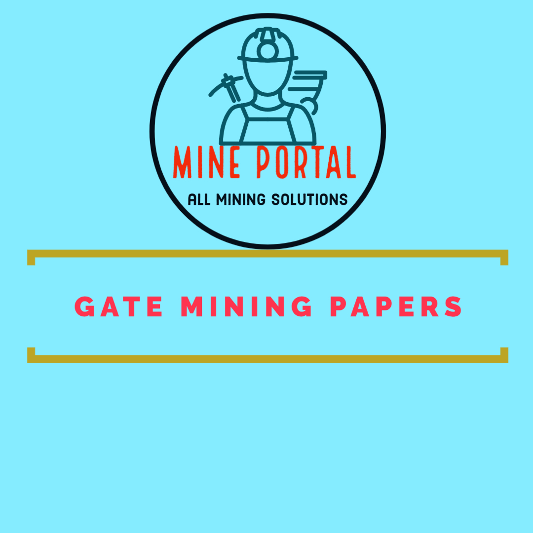 2007-2019 GATE MINING PAPERS