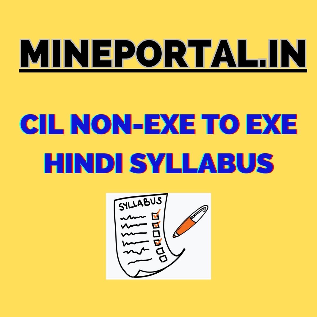 CIL NON-EXE TO EXE HINDI SYLLABUS