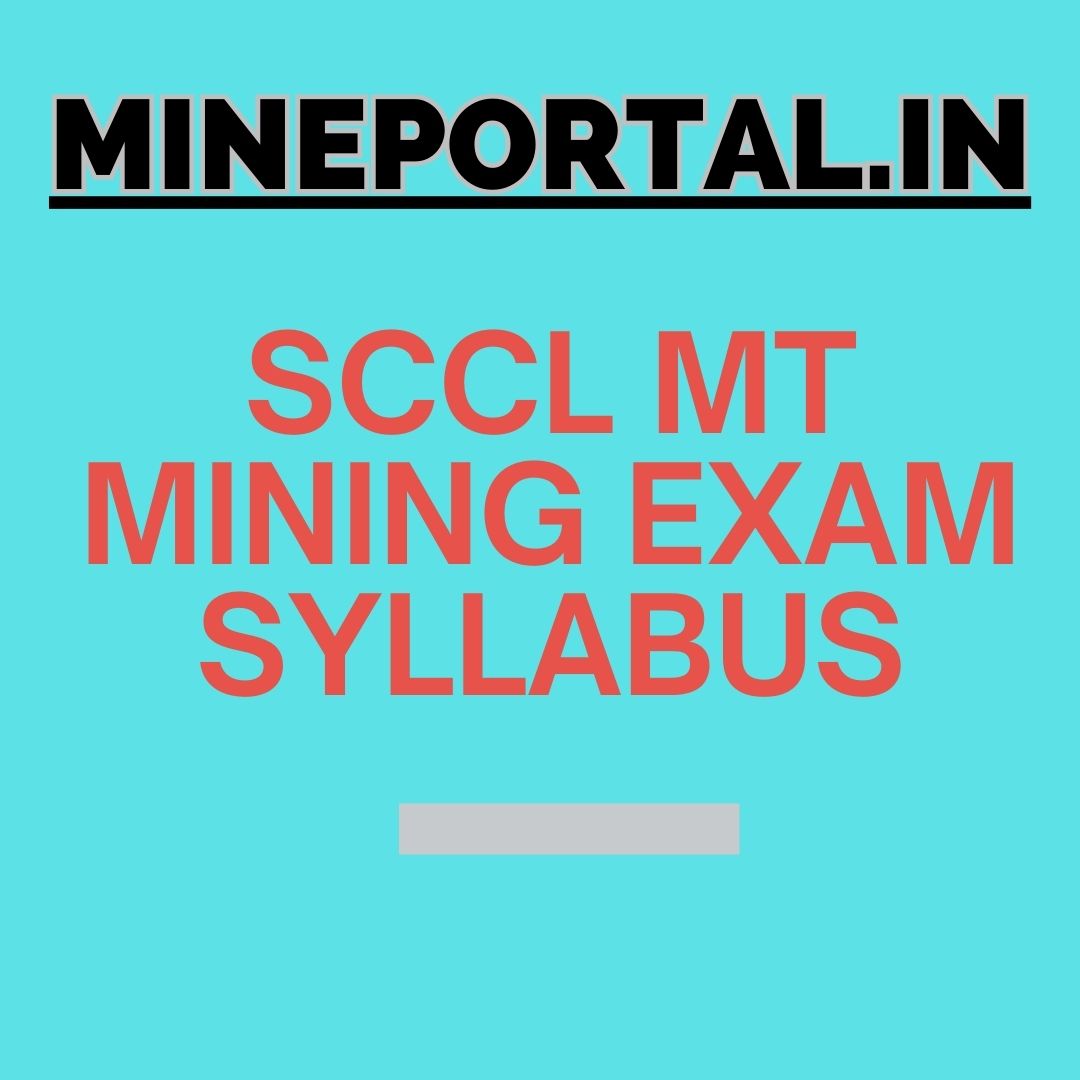 SCCL MT MINING EXAM SYLLABUS