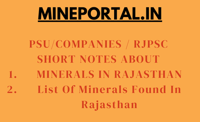 MINERALS IN RAJASTHAN