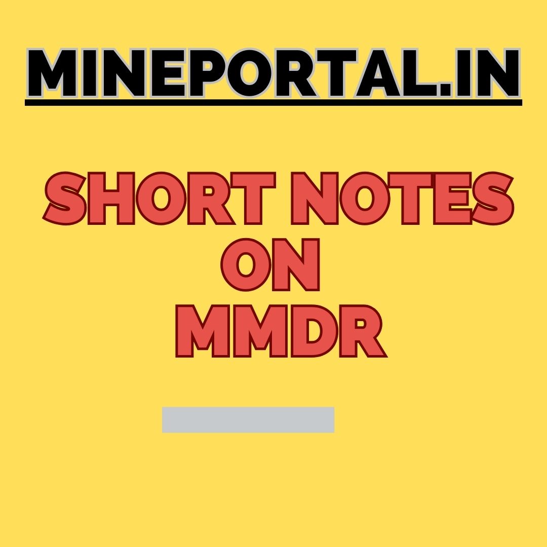 SHORT NOTES ON MMDR