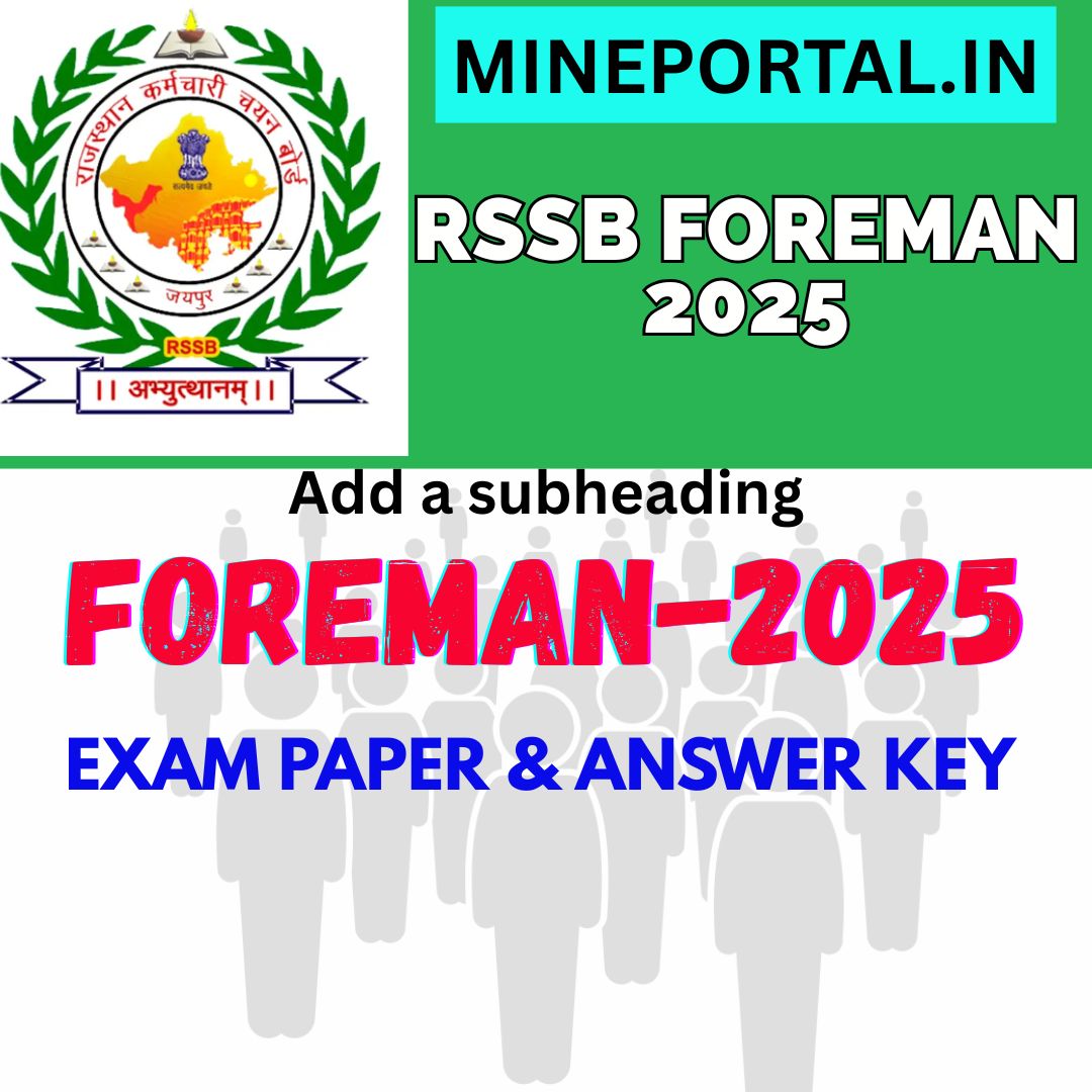 RSSB FOREMAN-2025 EXAM PAPER & ANS KEY